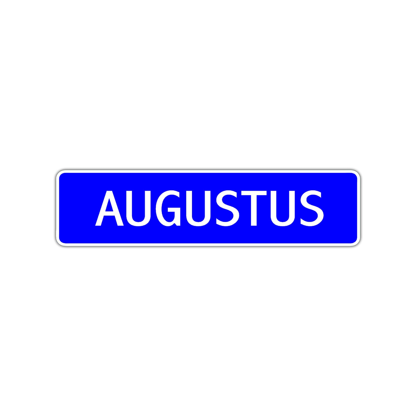 Augustus Street Sign Children Name Room Plate