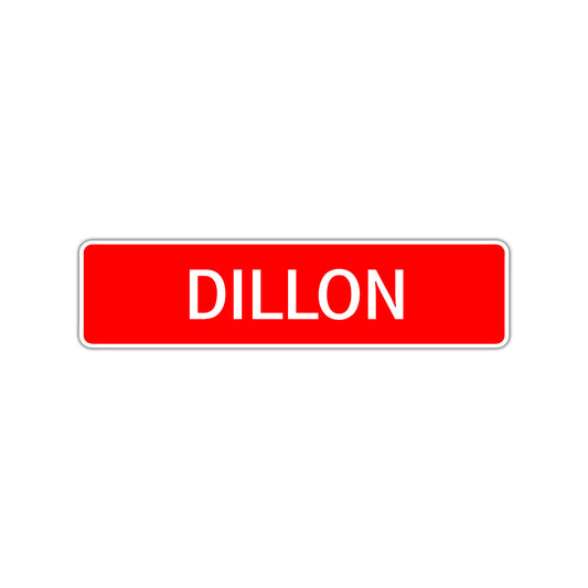 Dillon Street Sign Children Name Room Plate