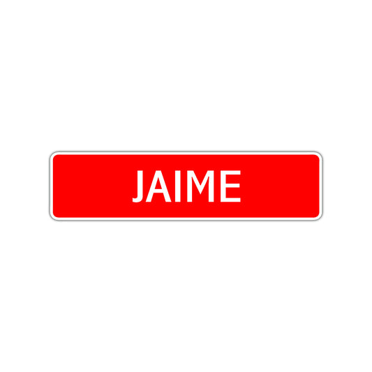 Jaime Street Sign Children Name Room Plate