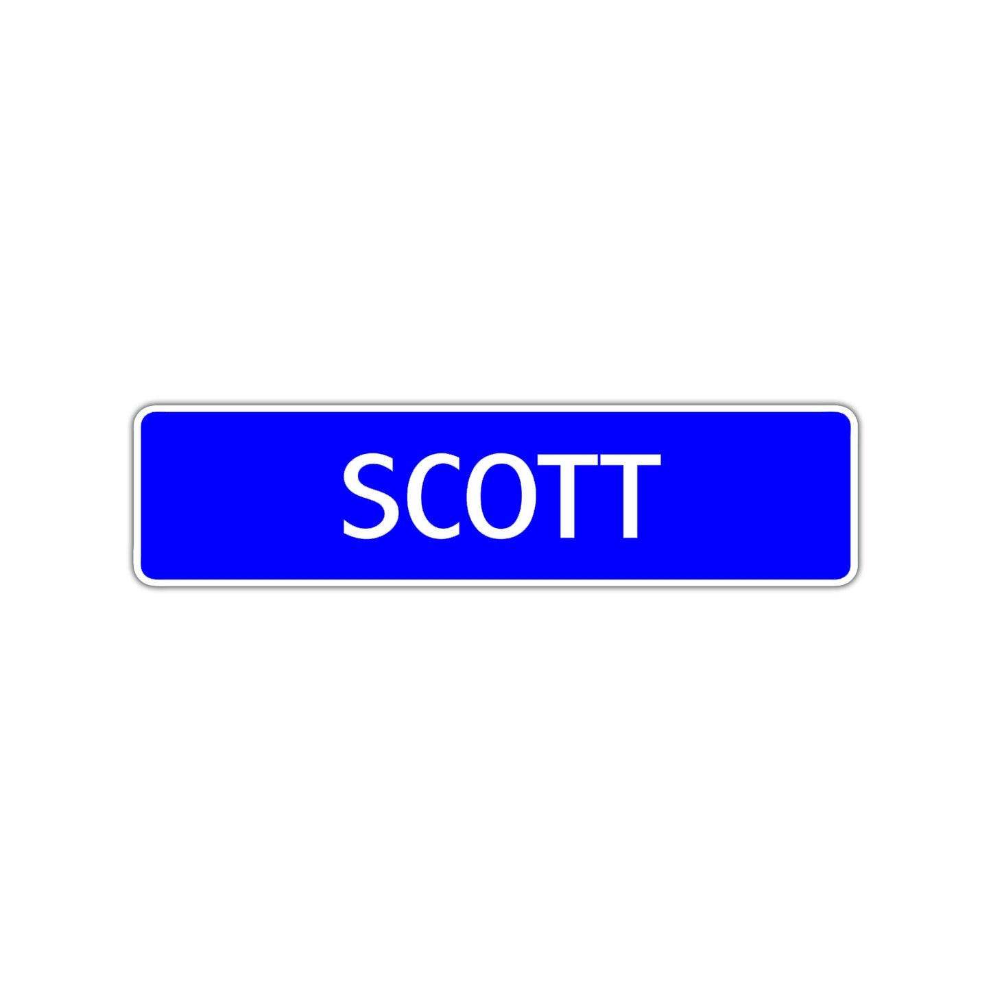 Scott Street Sign Children Name Room Plate