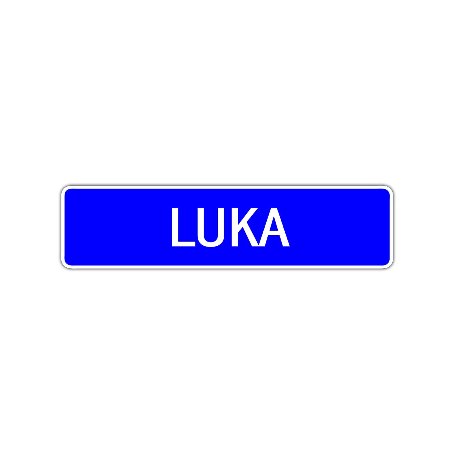 Luka Street Sign Children Name Room Plate