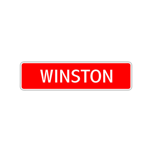 Winston Street Sign Children Name Room Plate