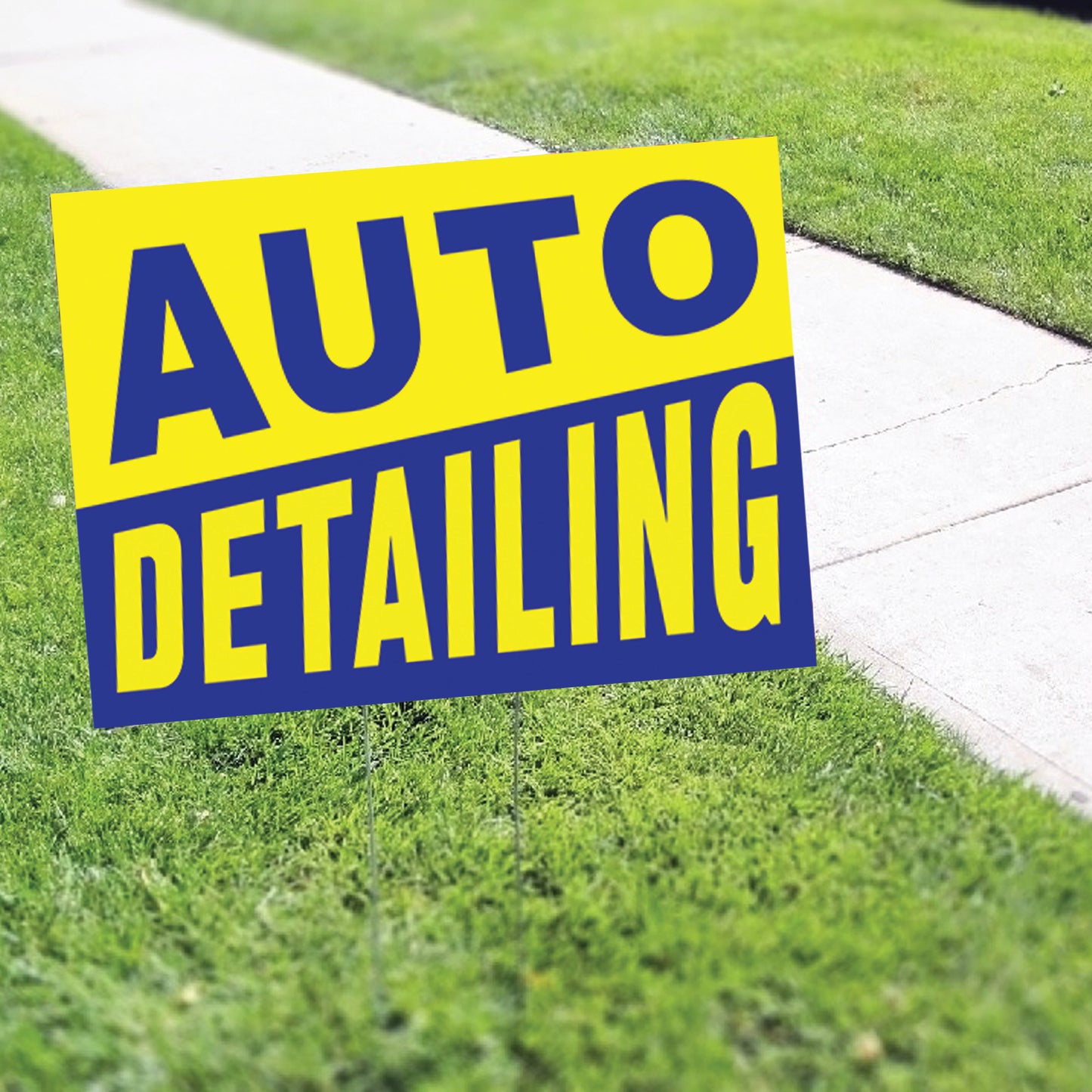 Auto Detailing Printed Coroplast Yard Sign