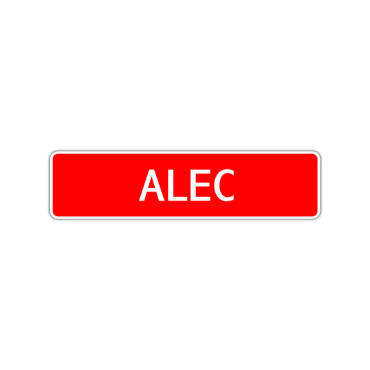 Alec Street Sign Children Name Room Plate