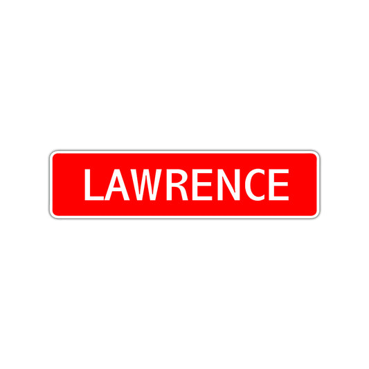 Lawrence Street Sign Children Name Room Plate