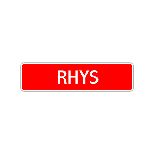 Rhys Street Sign Children Name Room Plate