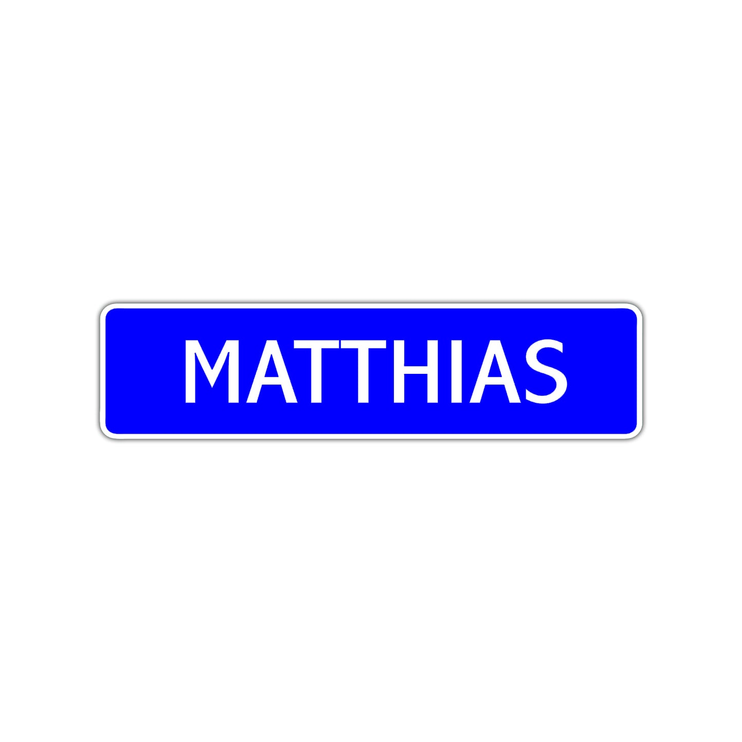 Matthias Street Sign Children Name Room Plate