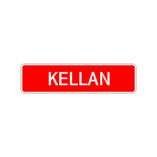 Kellan Street Sign Children Name Room Plate