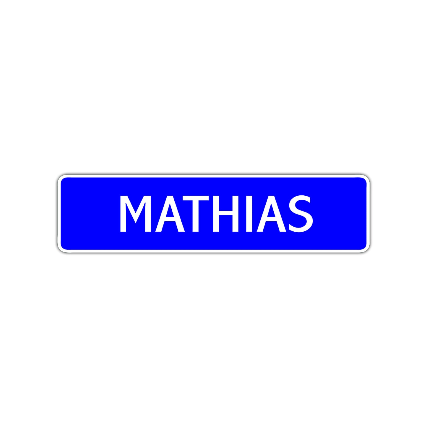 Mathias Street Sign Children Name Room Plate