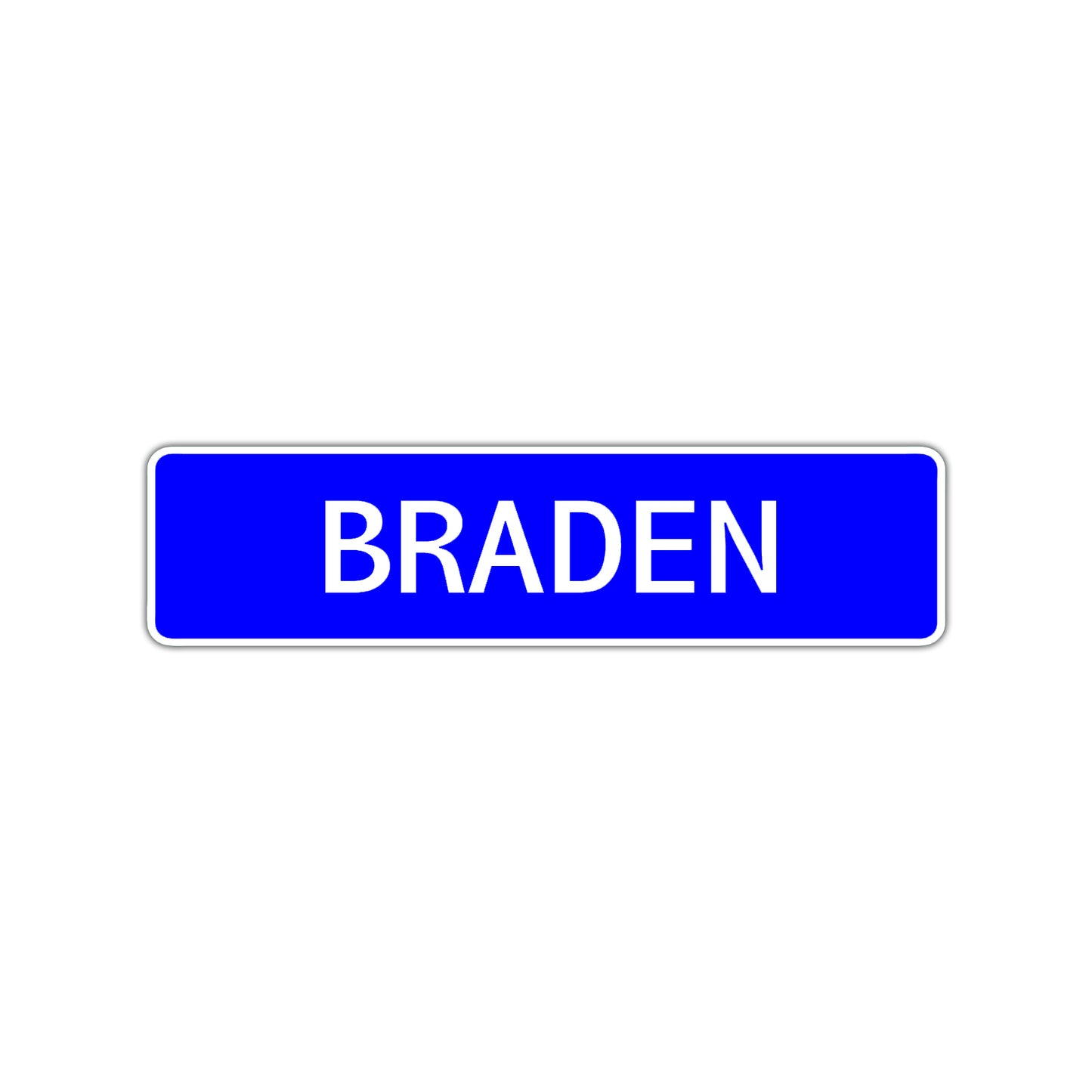 Braden Street Sign Children Name Room Plate