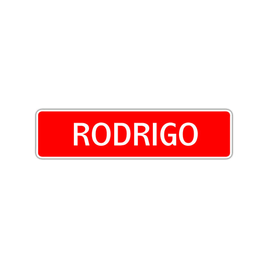 Rodrigo Street Sign Children Name Room Plate