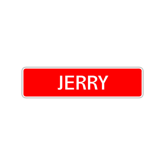 Jerry Street Sign Children Name Room Plate
