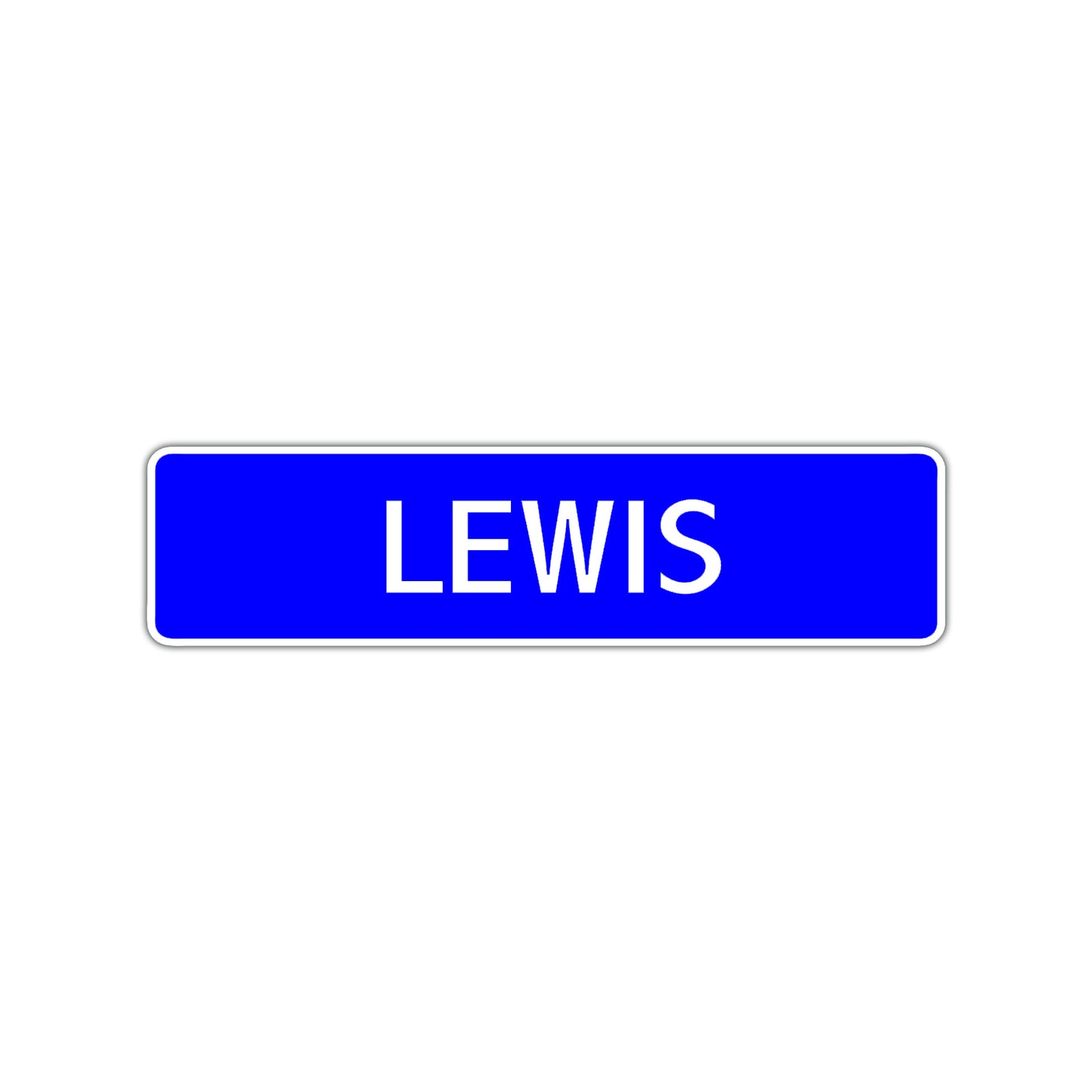 Lewis Street Sign Children Name Room Plate
