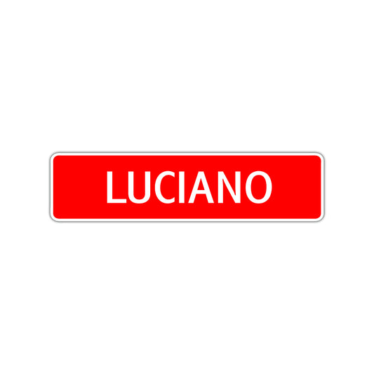 Luciano Street Sign Children Name Room Plate