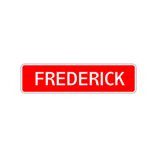 Frederick Street Sign Children Name Room Plate