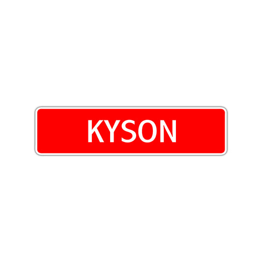 Kyson Street Sign Children Name Room Plate