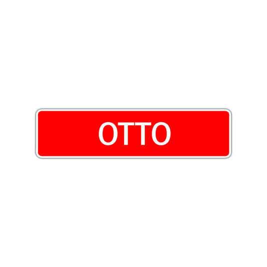 Otto Street Sign Children Name Room Plate