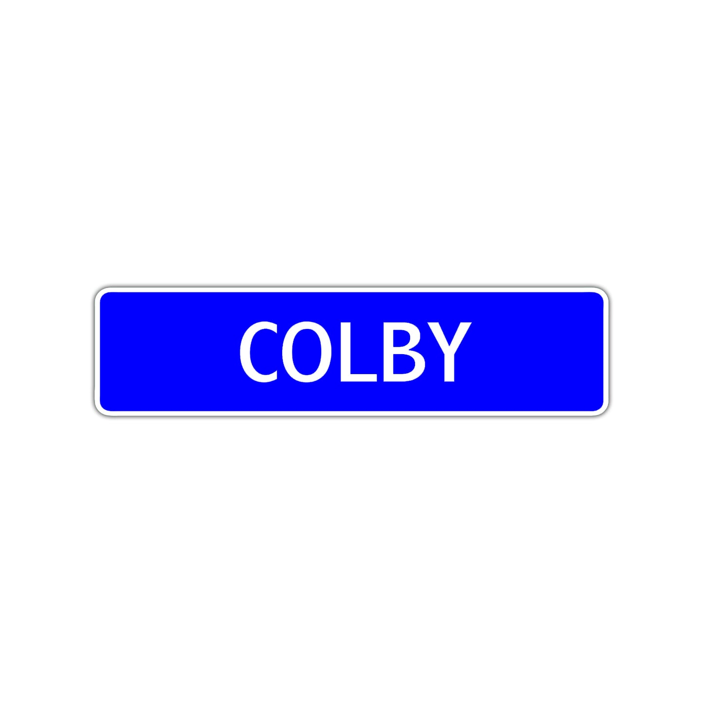 Colby Street Sign Children Name Room Plate