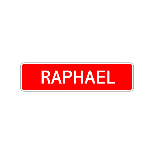 Raphael Street Sign Children Name Room Plate