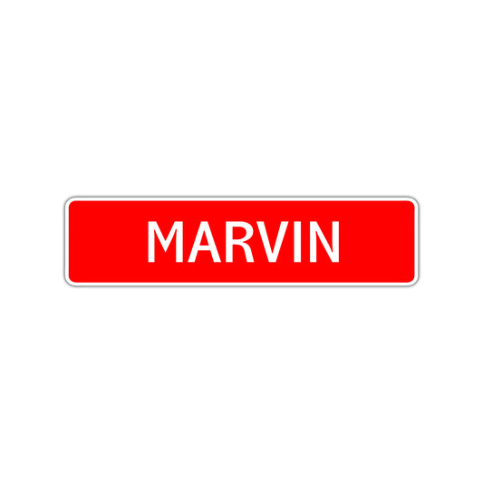 Marvin Street Sign Children Name Room Plate