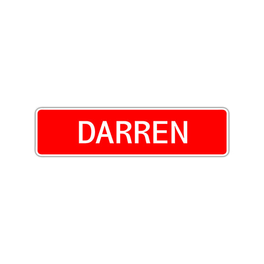 Darren Street Sign Children Name Room Plate