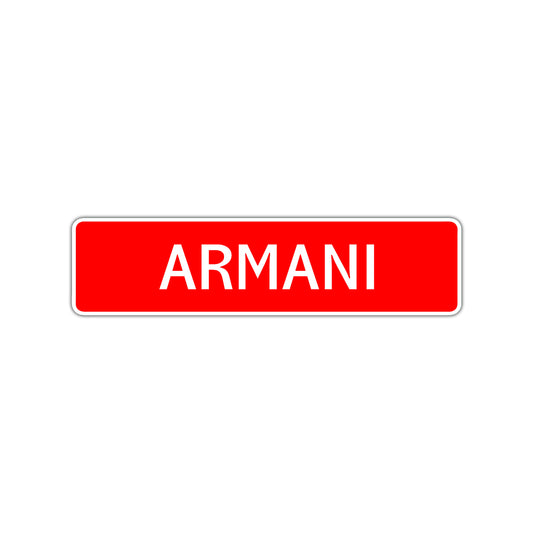 Armani Street Sign Children Name Room Plate