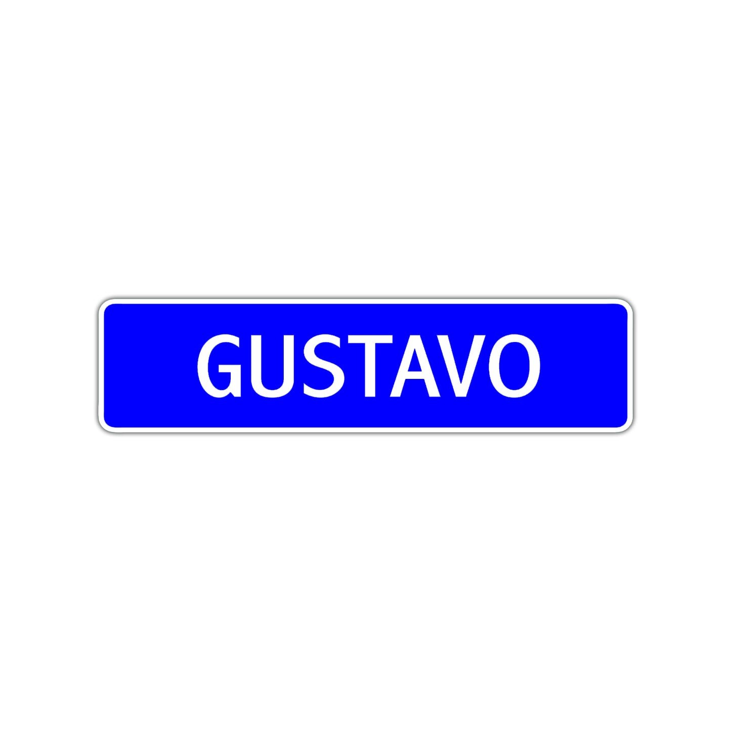 Gustavo Street Sign Children Name Room Plate