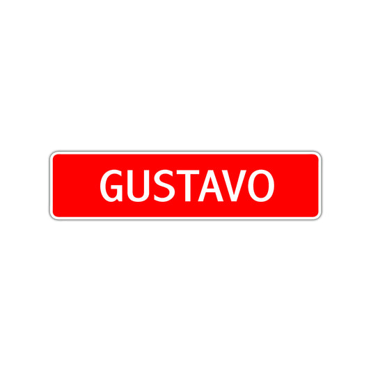 Gustavo Street Sign Children Name Room Plate