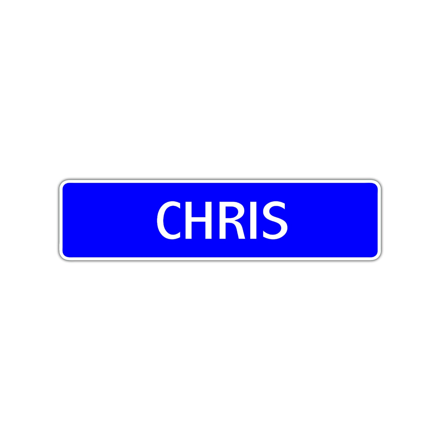 Chris Street Sign Children Name Room Plate