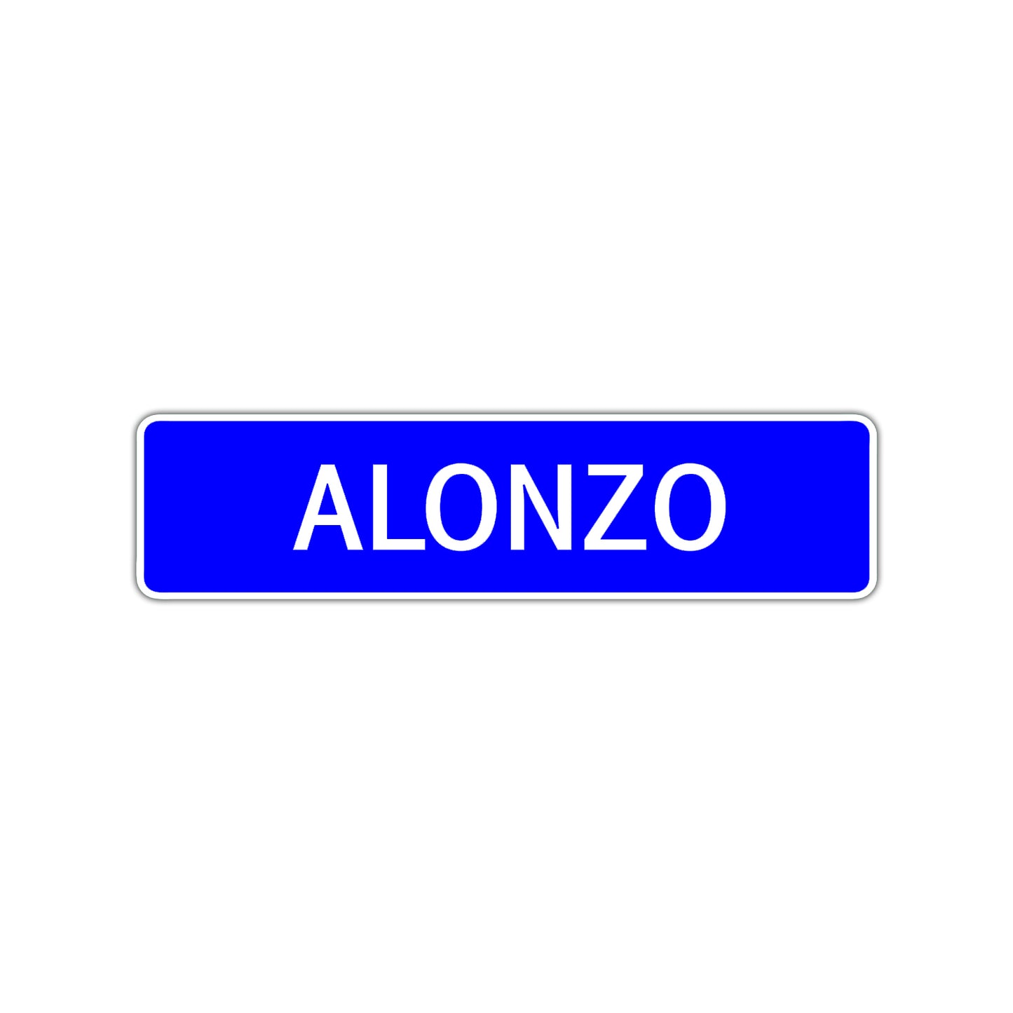 Alonzo Street Sign Children Name Room Plate
