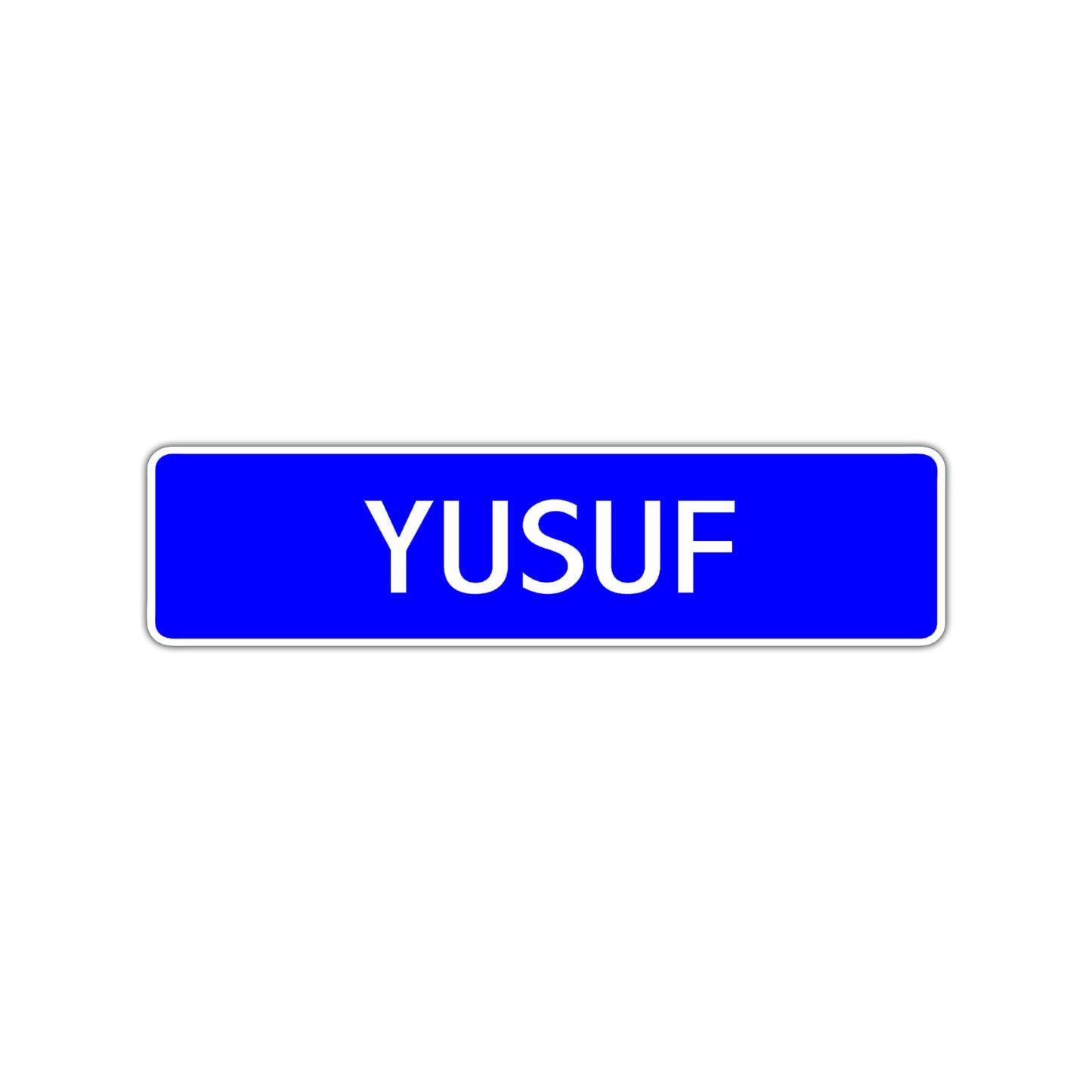Yusuf Street Sign Children Name Room Plate