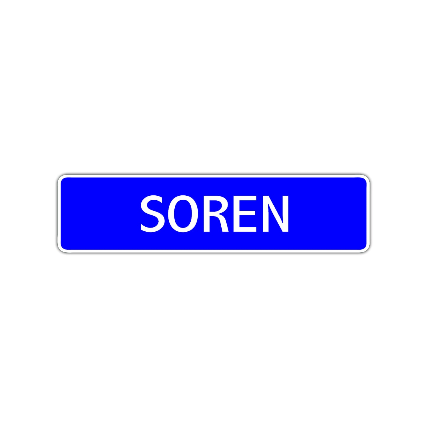 Soren Street Sign Children Name Room Plate