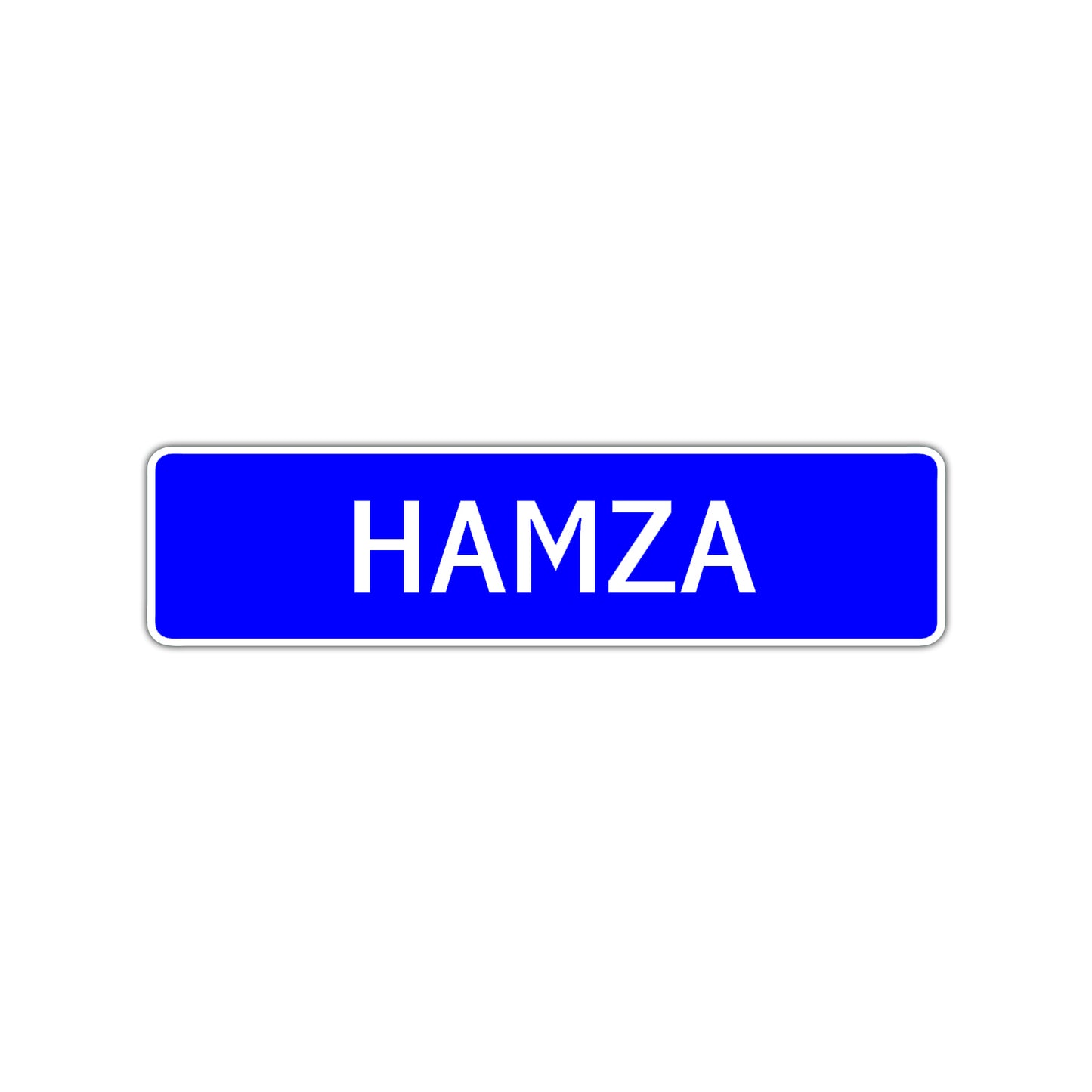 Hamza Street Sign Children Name Room Plate