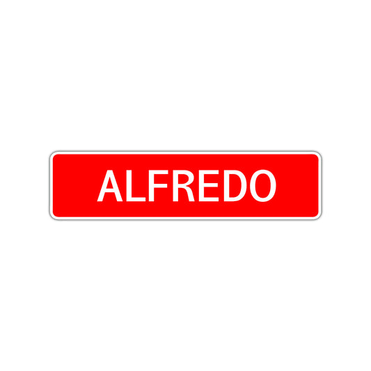 Alfredo Street Sign Children Name Room Plate