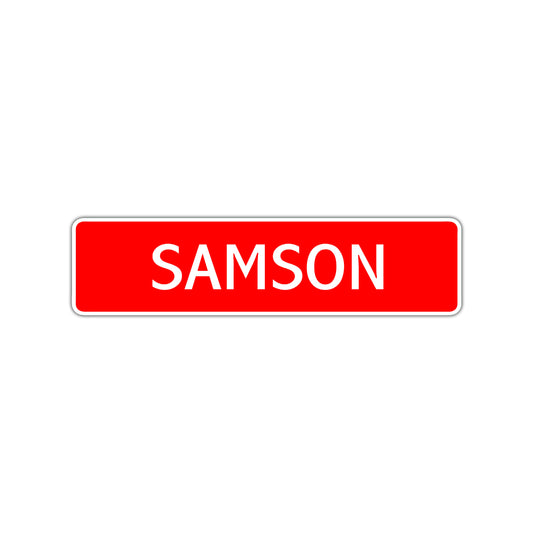 Samson Street Sign Children Name Room Plate
