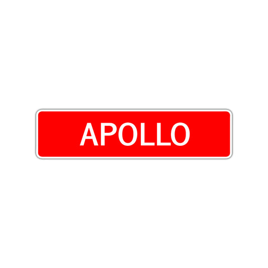 Apollo Street Sign Children Name Room Plate