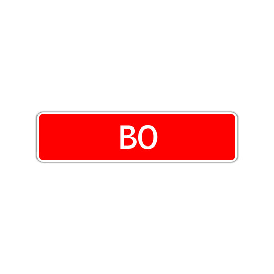 Bo Street Sign Children Name Room Plate