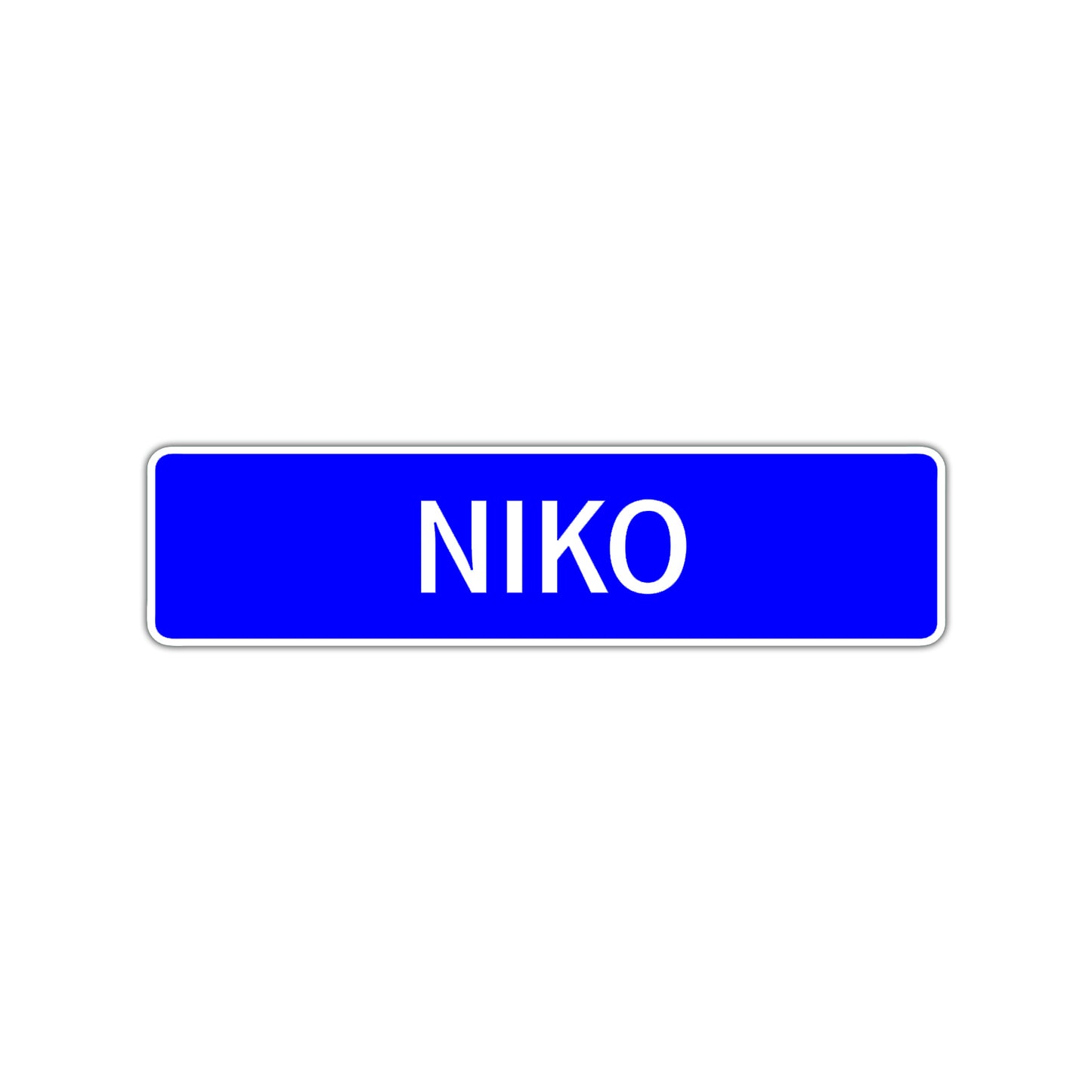 Niko Street Sign Children Name Room Plate