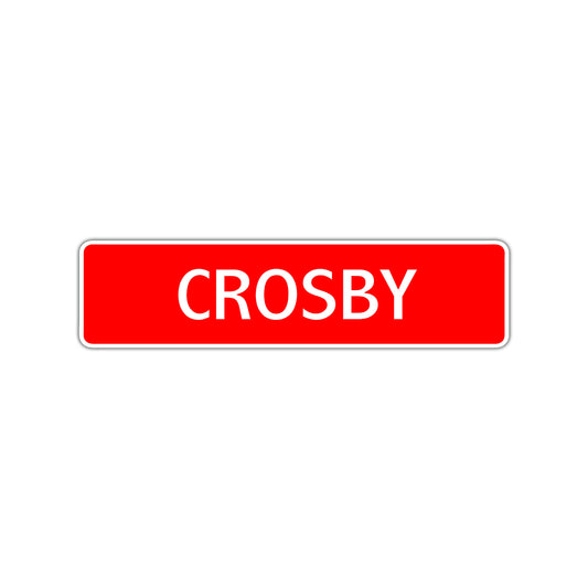 Crosby Street Sign Children Name Room Plate