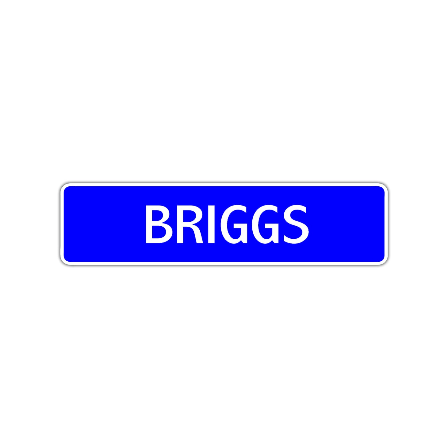 Briggs Street Sign Children Name Room Plate