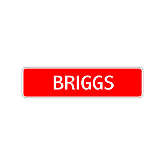 Briggs Street Sign Children Name Room Plate