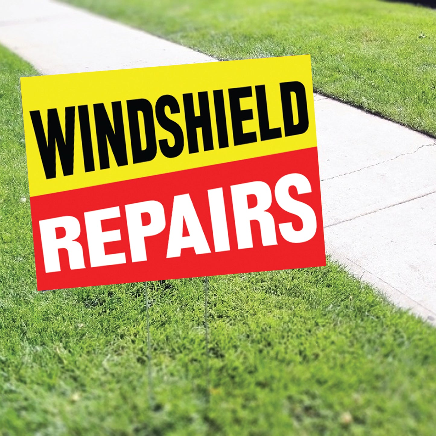 Windshield Repair Coroplast Printed Yard Sign