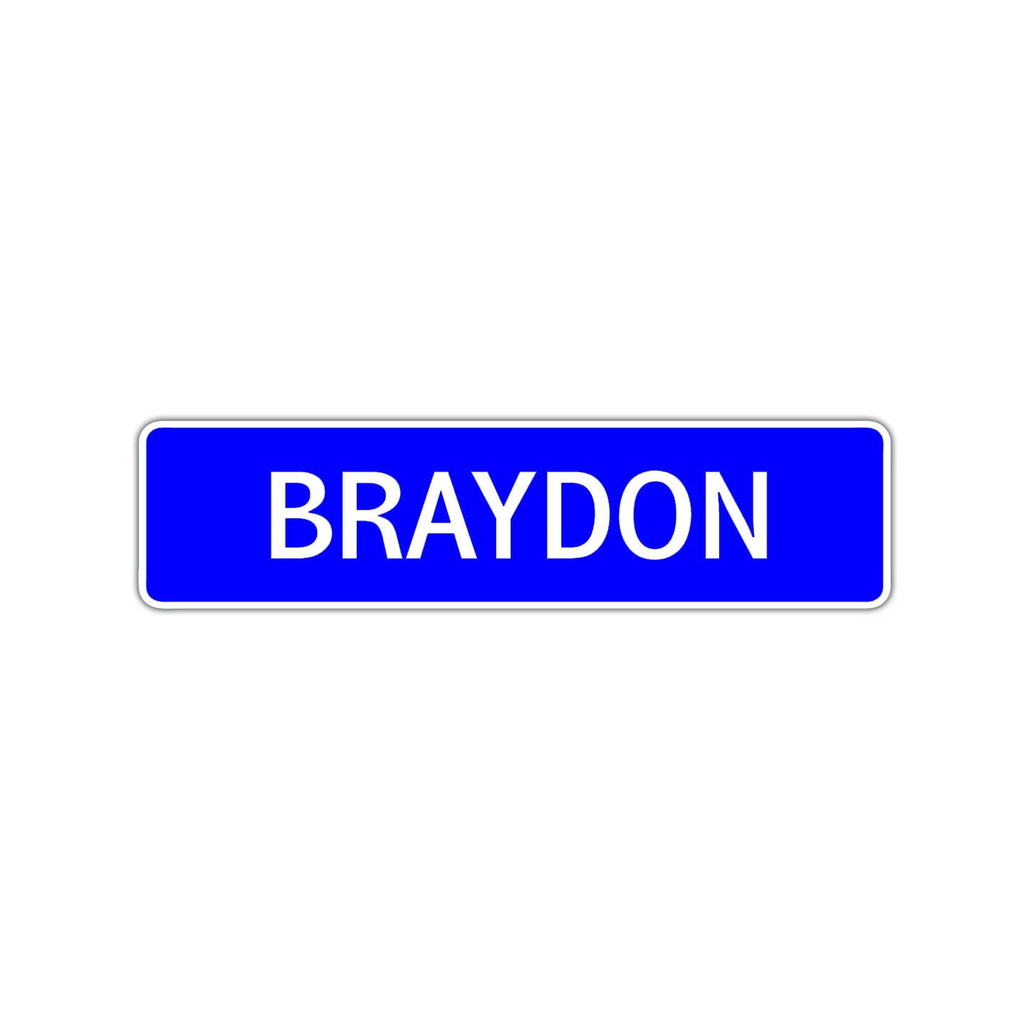 Braydon Street Sign Children Name Room Plate