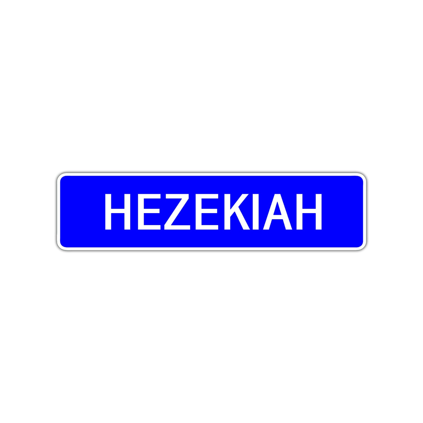 Hezekiah Street Sign Children Name Room Plate