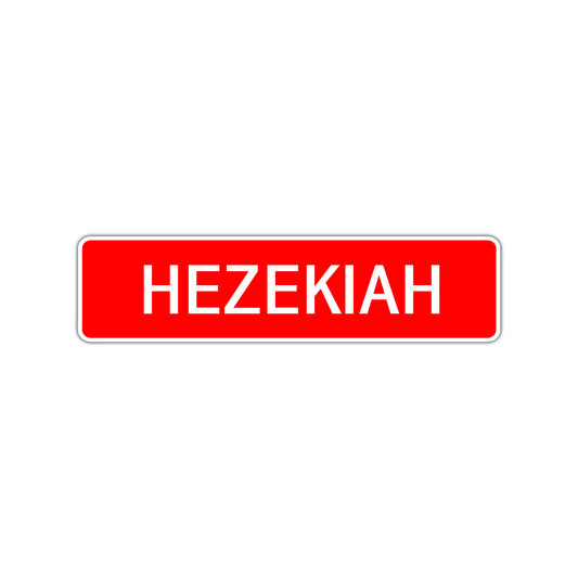 Hezekiah Street Sign Children Name Room Plate