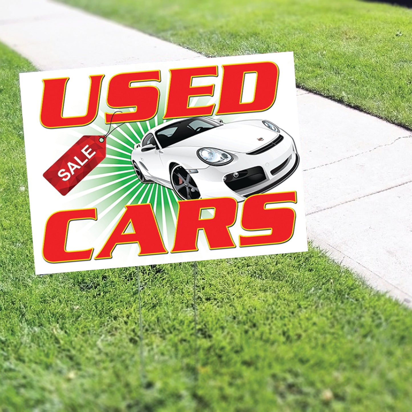 Used Cars Sale Coroplast Printed Yard Sign
