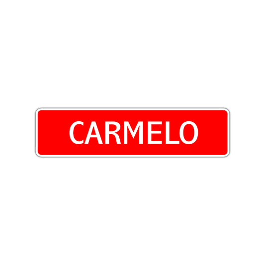 Carmelo Street Sign Children Name Room Plate