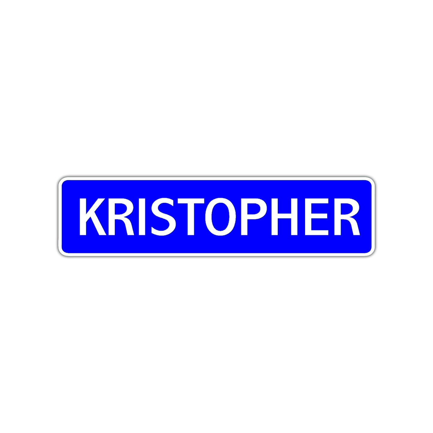 Kristopher Street Sign Children Name Room Plate