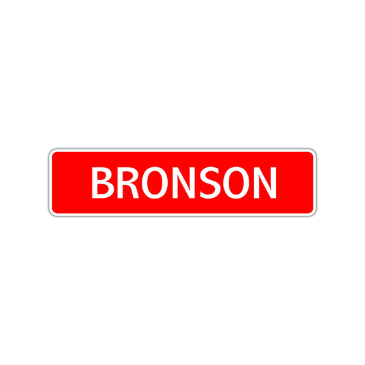 Bronson Street Sign Children Name Room Plate