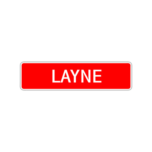 Layne Street Sign Children Name Room Plate
